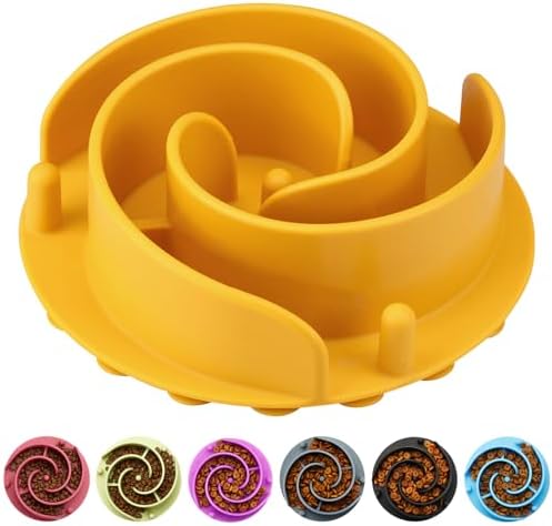 Slow Feeder Dog Bowls Insert, Animire Soft Silicone Slow Eating Dog Food Bowl by Animire