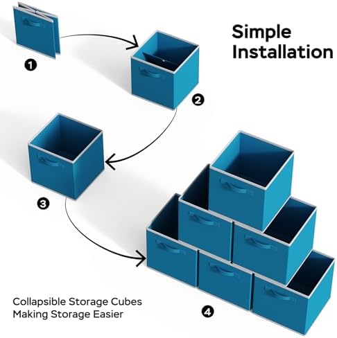 MAX Houser 6 Pack Foldable Fabric Storage Bins - Image 5