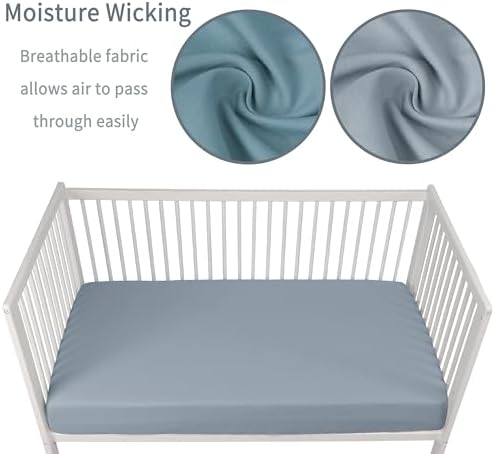 GUNTAIL Baby Crib Sheets for Boys Girls, 2 Pack Fitted Crib Sheet for Standard - Image 2