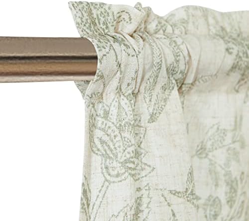 Vangao Floral Valances for Windows Forest Green W50 X 16L 1 Panel - Image 6