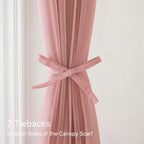 NICETOWN Coral Pink Bed Canopy for Girls Room - Image 5