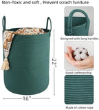 XUANGUO Cotton Rope Laundry Basket Hamper - Image 2