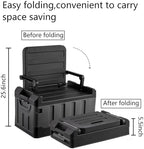 60L Foldable Seatable Camp Box Storage Bins w/Lids Trunk Organizer - Image 2