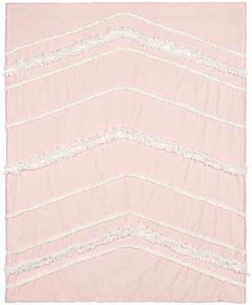 Sweet Jojo Designs Blush Pink Bohemian Boho Chic Girl Baby Crib Bedding Set - Image 3