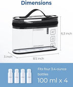 BAGSMART TSA Approved Toiletry Bag, 2 Pack Clear Makeup Cosmetic Bag Organizer - Image 4