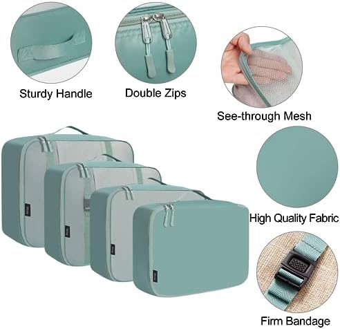 BAGAIL 8 Set Packing Cubes Luggage Packing Organizers - Image 4