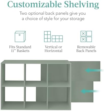 Best Choice Products Kids Bookcase 6-Cube Storage Organizer, 11in Shelf Opening - Image 3