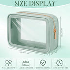 Hsei 6 Pcs Clear Makeup Bags Diaper Bag Organizer Travel Toiletry Bags - Image 2