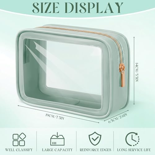 Hsei 6 Pcs Clear Makeup Bags Diaper Bag Organizer Travel Toiletry Bags - Image 2