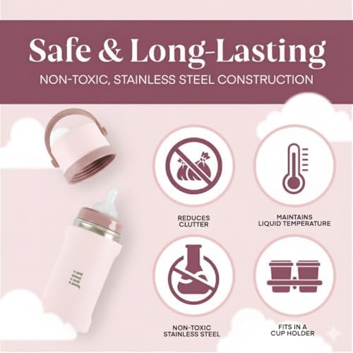 Jili All-in-One Baby Bottle, Insulated Stainless Steel Bottle - Image 4