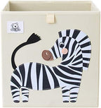 13 Inch Animal Cube Storage Bins, Foldable Fabric Kids Toy Box & Toy Chest by CLCROBD