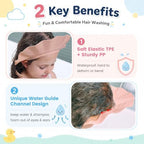 FUNUPUP Baby Shower Cap for Toddlers Kids, Soft TPE Silicone, Dusty Pink - Image 2