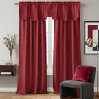 NICETOWN Burgundy Red Window Valance Curtain - Image 6