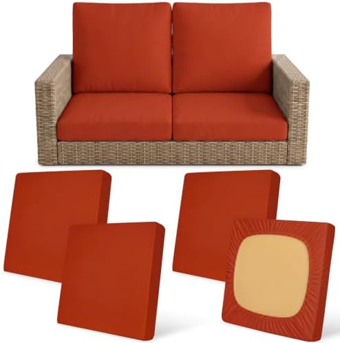 4Pcs Patio Cushion Covers Stretch Outdoor Furniture Protector Slipcovers by pickyNproud