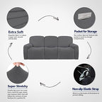 PureFit Super Stretch 3 Seats Recliner Sofa Couch Cover - Image 3