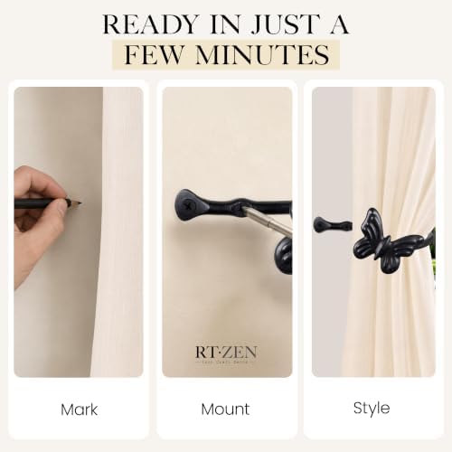 RTZEN Metal Curtain Tiebacks, Drapery Holders - Image 6