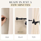 RTZEN Metal Curtain Tiebacks, Drapery Holders - Image 6