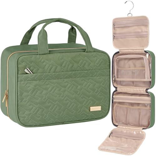 NISHEL Travel Toiletry Bag for women, Portable Hanging makeup Organizer by NISHEL