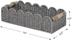 CubesLand Scalloped Toilet Paper Storage Basket W/Handle - Image 5