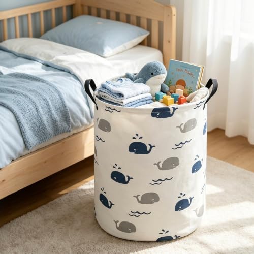 Foldable Waterproof Round Fabric Laundry Basket Home - Image 5