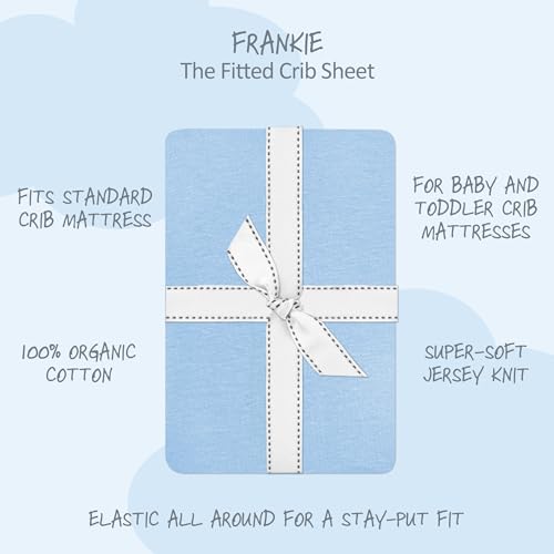 Butterblu Frankie Fitted Crib Sheet 100% Organic Cotton - Image 2