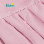 Crib Skirt with Pompoms Pink, Fits Standard Crib - Image 3