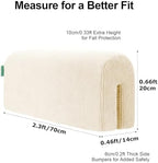 AEOCOO Bed Rail Bumpers for Toddlers, U-Shaped 2.3 Ft Kid Bed Bumpers Beige - Image 3