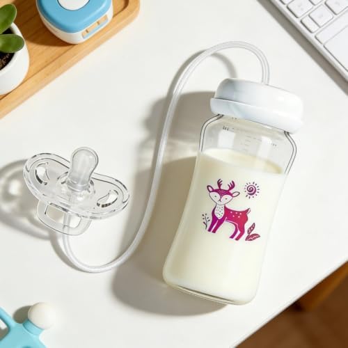2pcs Kids Bottle Holder Hands Free, Silicone Anti Colic Bottle Feeder - Image 5