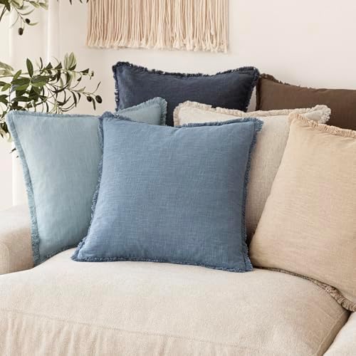 Foindtower Decorative Linen Fringe Throw Pillow Covers Cozy Boho Farmhouse - Image 7