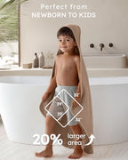 Yoofoss Hooded Baby Bath Towels 2 Pack 100% Muslin Organic Cotton - Image 4