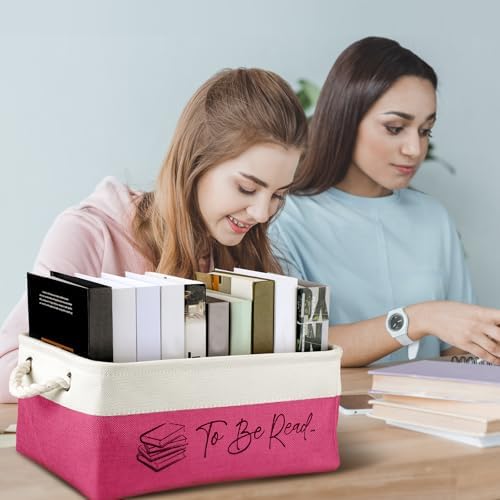 Marsui 1 Pcs TBR Basket Book Storage Bin Bookish Gifts - Image 4