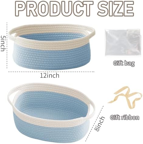 JMvicyroam Small Woven Basket, Empty Gift Basket - Image 2