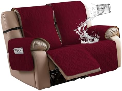 Genina Waterproof Loveseat Recliner Cover Non-Slip, Sofa Cover by Genina