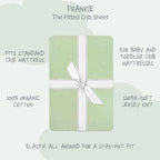 Butterblu Frankie Fitted Crib Sheet 100% Organic Cotton - Image 2