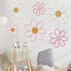 Thyle 6 Pcs Daisy Wall Decor Wooden Flower by Thyle