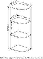 Furinno PASIR Book Shelf, 3-Tier Corner Bookshelf - Image 3