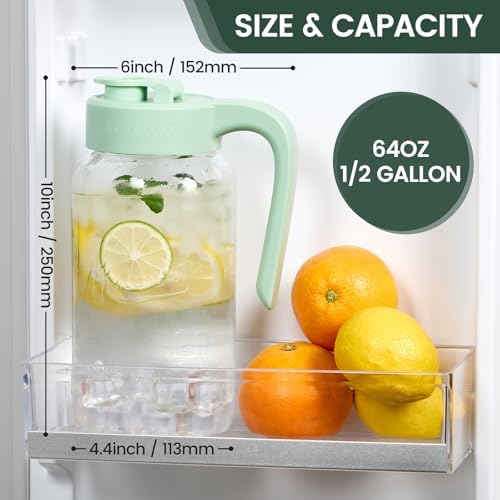 Mason Jar Pitcher, Glass Pitcher - Image 3
