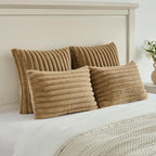 FUTEI Pack of 2 Faux Fur Throw Pillow Covers 28x28 Inch - Image 5