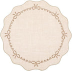 GarveeHome 6ft Round Rugs Washable Scalloped Bow Rug - Image 4