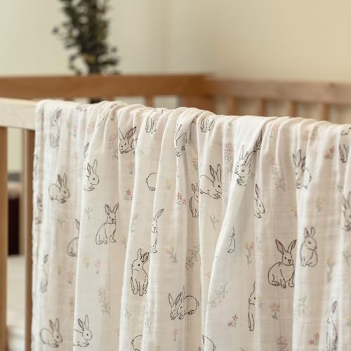 GLLQUEN BABY Muslin Swaddle Blankets 2Pk Receiving Blanket Large 35" x 40" - Image 3