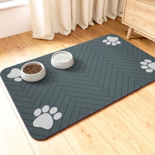 Dog Cat Food Mat, Absorbent Pet Feeding Mat by Unknown