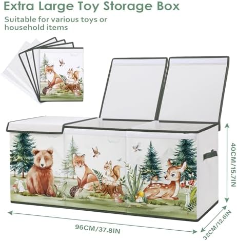 decalsweet Large Toy Box Collapsible Chest Organizer - Image 2