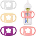 4 Pack Baby Bottle Handles for Dr Brown Wide-Neck Baby Bottles 5oz and 9oz by HUAKENER