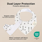 8pk Organic Baby Bandana Bibs for Drooling and Teething - Image 2