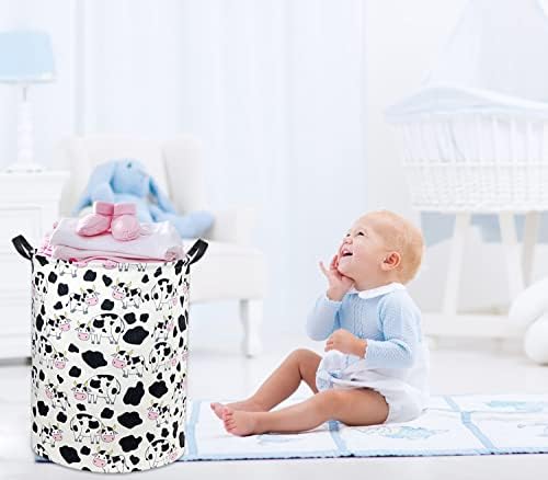 Cow print Laundry Basket Baby Laundry Basket Nursery Hamper Kids Baby Laundry - Image 4