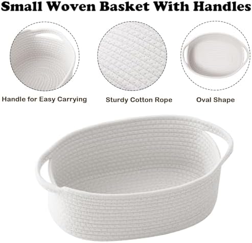 White Woven Rope Basket - Image 3