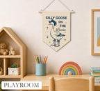 KDHTY Western Cowboy Goose Nursery Canvas Hanging Pennant Flag Banner, Goose - Image 5
