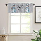 Snowman Christmas Valance Curtains - Image 3