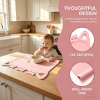 Silicone Toddler Placemat with Teething Table Edge Bumper - Image 2