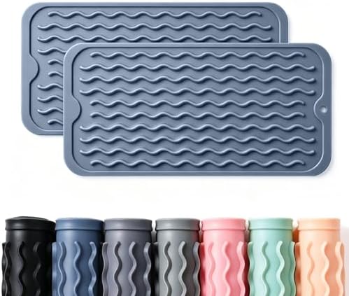 2 Pack Caketime Silicone Dish Drying Mat by CAKETIME